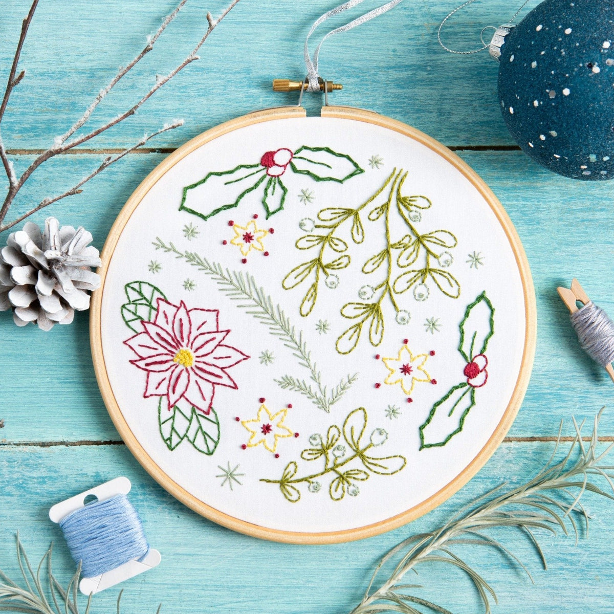 Embroidery Kit, Beginner Christmas Embroidery Pattern, Winter Embroidery  Kit, Easy embroidery kit, Botanical embroidery kit, DIY craft kit — I Heart  Stitch Art: Beginner Embroidery Kits + Patterns