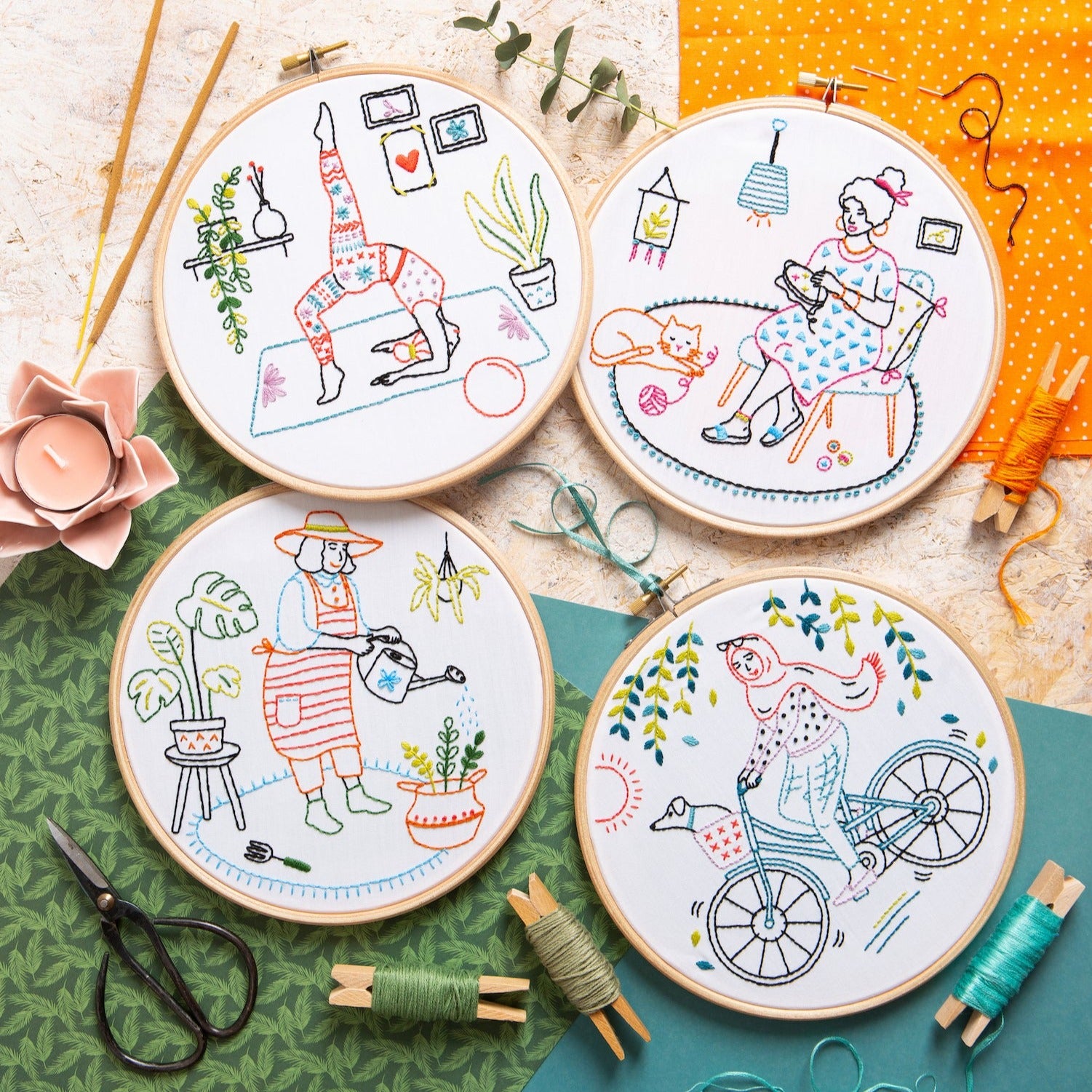 Flower Embroidery Thread Holder – Hawthorn Handmade