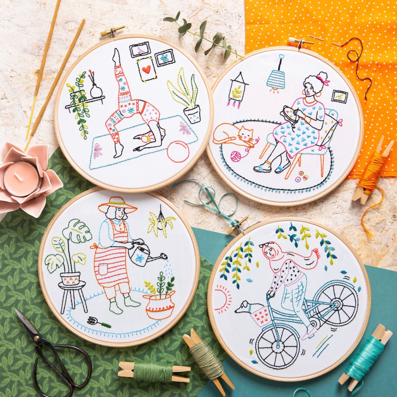 Celestial Bird Mini Embroidery Kit