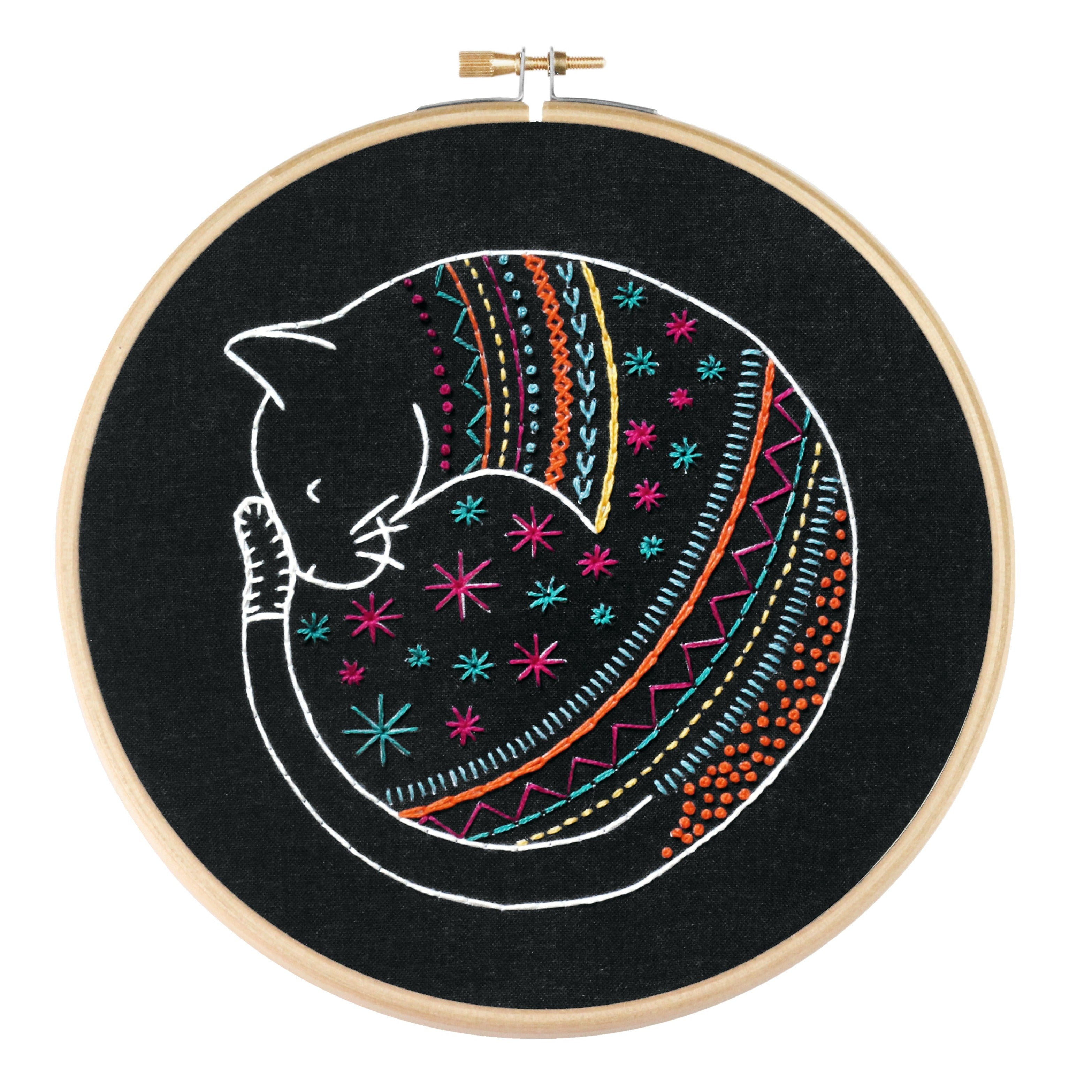 CAT EMBROIDERY KIT